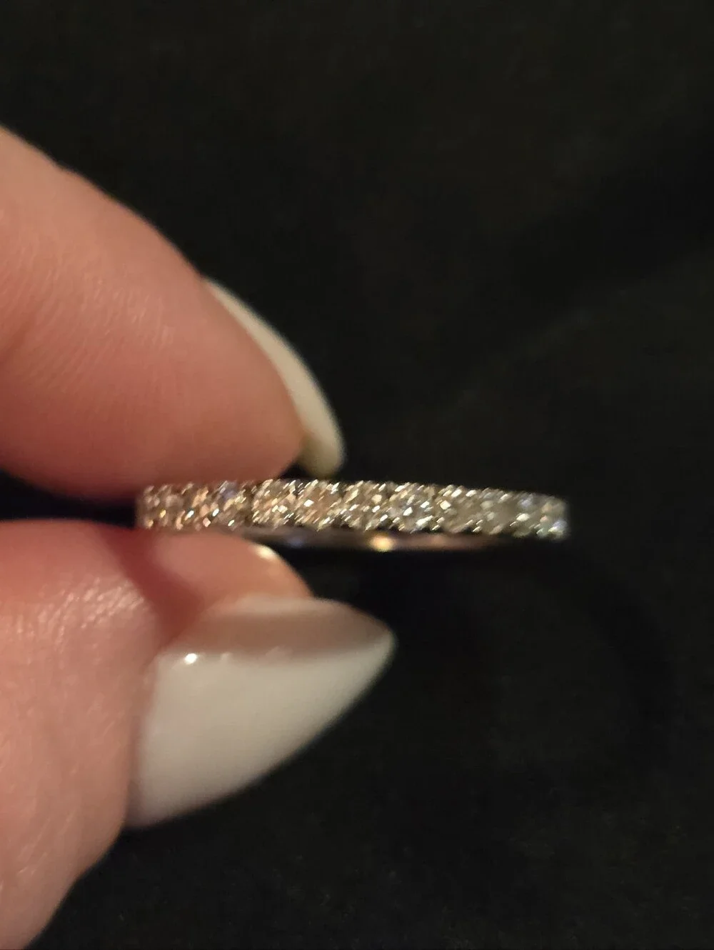 IMOLOVE Moissanite Full Eternity 925 Sterling Silver 1ct Size 8 Ring